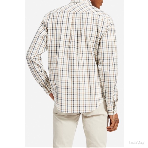 EVERLANE Plaid Standard Fit Performance Shirt - Picture 3 of 10